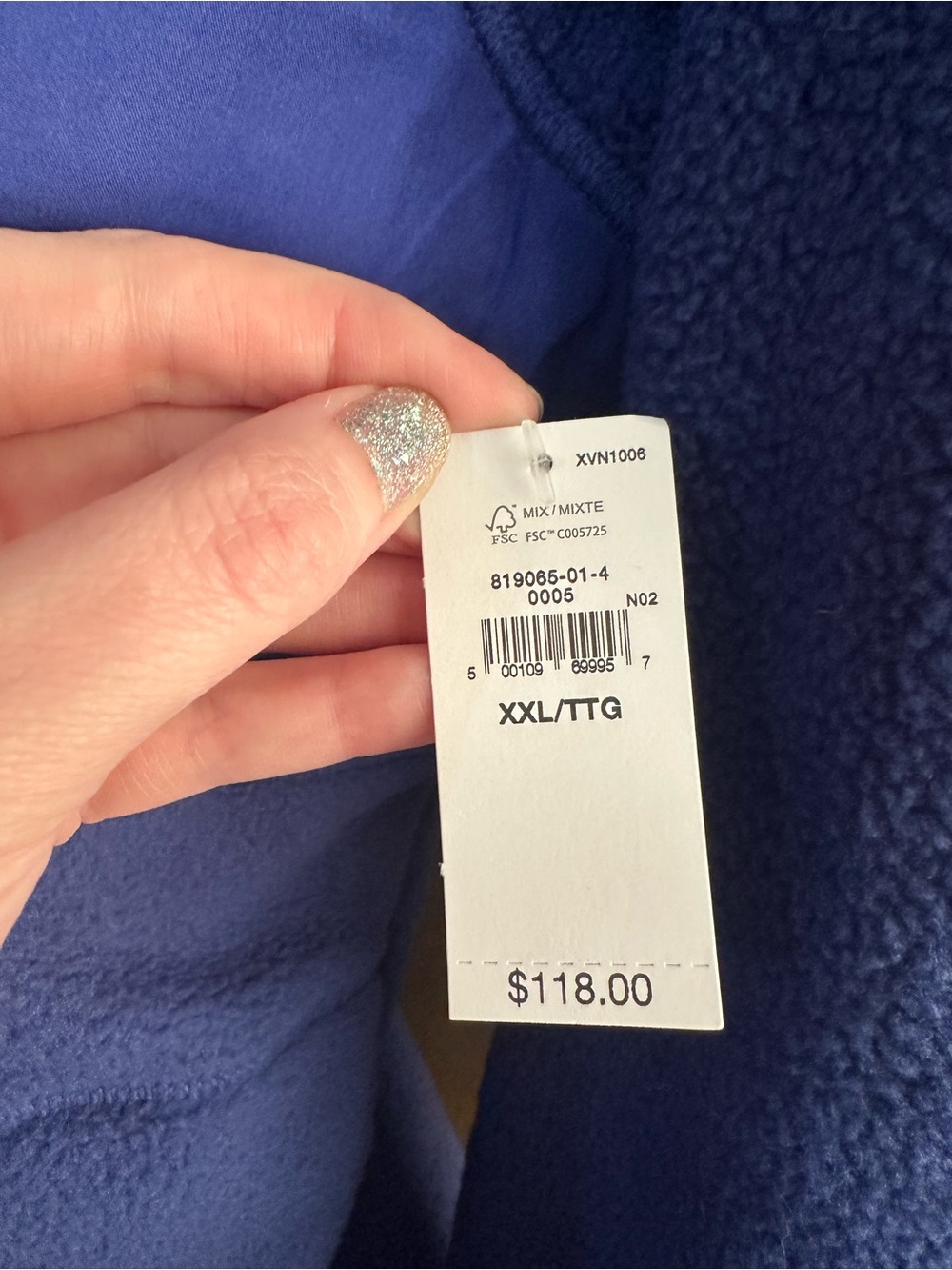 GAP Royal Blue Snap Button Teddy Fleece Jacket Size XXL NWT Cozy Fall Activewear - Picture 10 of 10